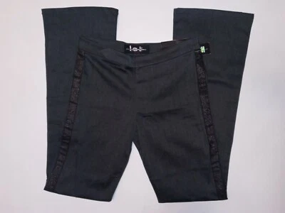 全新带标签女式 L.e.i. Gray Sparkly Sidelines 靴型弹力正装裤 尺寸:1 — 第 1/4 张图片