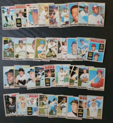 1970 Topps Baseball Card Lot - 36 Different Cards | Sandy Alomar | Ron Santo - Image 1 of 4