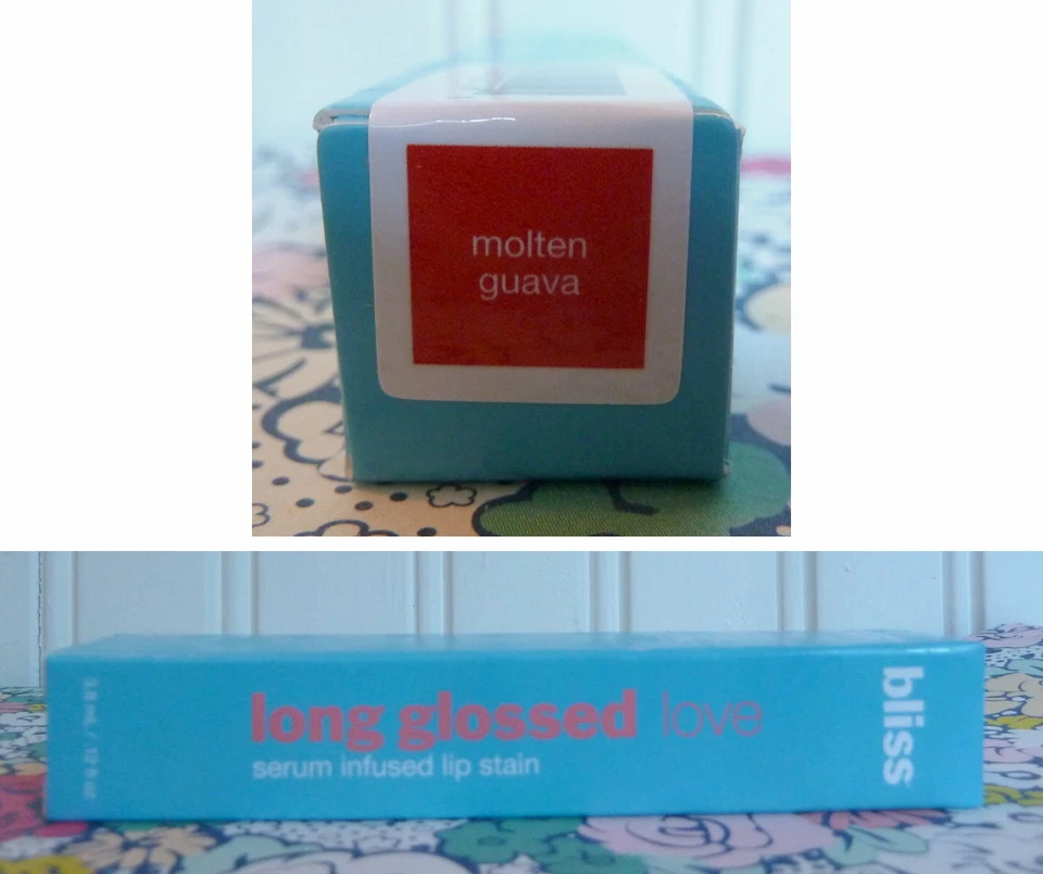 NUEVO EN CAJA BLISS LARGO BRILLO SUERO INFUNDIDO MANCHA DE LABIOS BRILLO DE GUAYABA FUNDIDA Foto 1 de 1