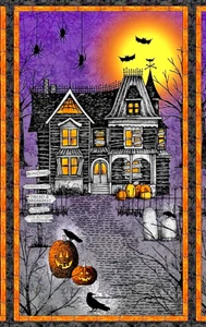 WILMINGTON"Moonlit Manor"34007 986 the Panel FREE PATTERN WITH PURCHASE - Picture 1 of 2