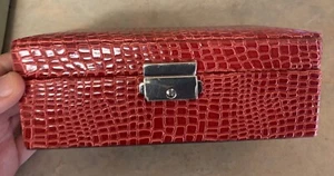 Vintage Red Small Jewelry Box - Picture 1 of 8
