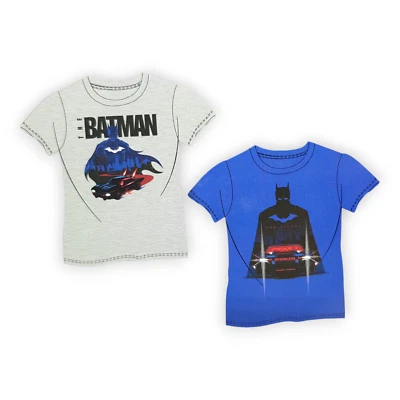 Batman T Shirt Grau Blau 134 140 9 bis 12 Jahre Kinder Jungen DC Marvel Kurzarm - Bild 1 von 4