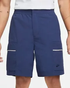 Nike Sportswear Style Essentials pantaloncini utility da uomo in tessuto blu navy taglia M DM6690-410 - Foto 1 di 20