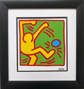 Stampa Keith Haring "KH13" PERSONALIZZATA INCORNICIATA arte calcio calcio sport BRUCE McGAW - Foto 1 di 4