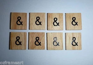 Wooden Scrabble Tile '&' AMPERSAND SYMBOL- Craft Scrapbooking Magnets Pendants - Picture 1 of 2