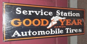 Great Goodyear Winged Foot Tire Sign, Great Graphics, Color and Shine. Heavy. - Picture 1 of 4