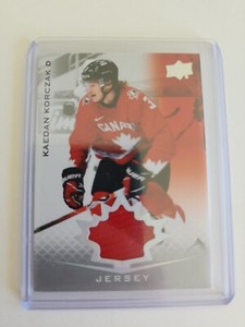 2021 Upper Deck Team Canada Juniors Jersey Kaedan Korczak #4