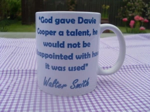 Davie Cooper Glasgow Rangers legend tribute mug 11oz brand new Christmas Gift - Foto 1 di 6