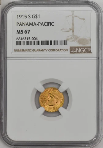 1915-S $ Gold Panama-Pacific Dollar MS67 NGC 946151-23 Cover