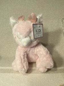 Deer Plush Pink Sleeping Fawn L2D Love 2 Design New York Closed Eyes Stuffed Toy - Picture 1 of 11