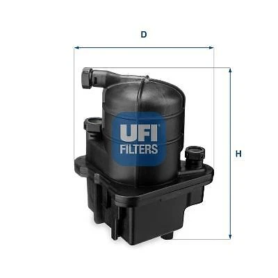 UFI Fuel Filter Insert 188mm Height Fits Renault Clio Modus / Grand Modus - Image 1 of 2
