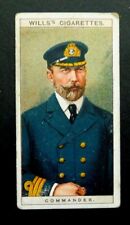 cigarette Tobacco card Wills Naval Dress & Badges 1909 #14 Commander RN