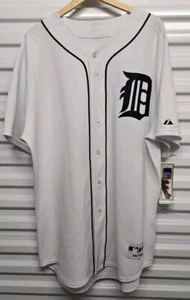 AUTHENTIC MAJESTIC White MLB DETROIT TIGERS Baseball Jersey (XL-2XL) Sz 52 NWT - Picture 1 of 5