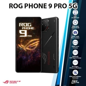 ASUS ROG Phone 9 Pro 5G Android Mobile Phone(Black/16GB+512GB/Dual SIM/Unlocked) - Afbeelding 1 van 6