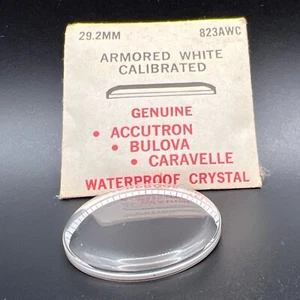 Bulova Calibrated Crystal 823AWC 29.2mm Armored White VTG Rare - Picture 1 of 2