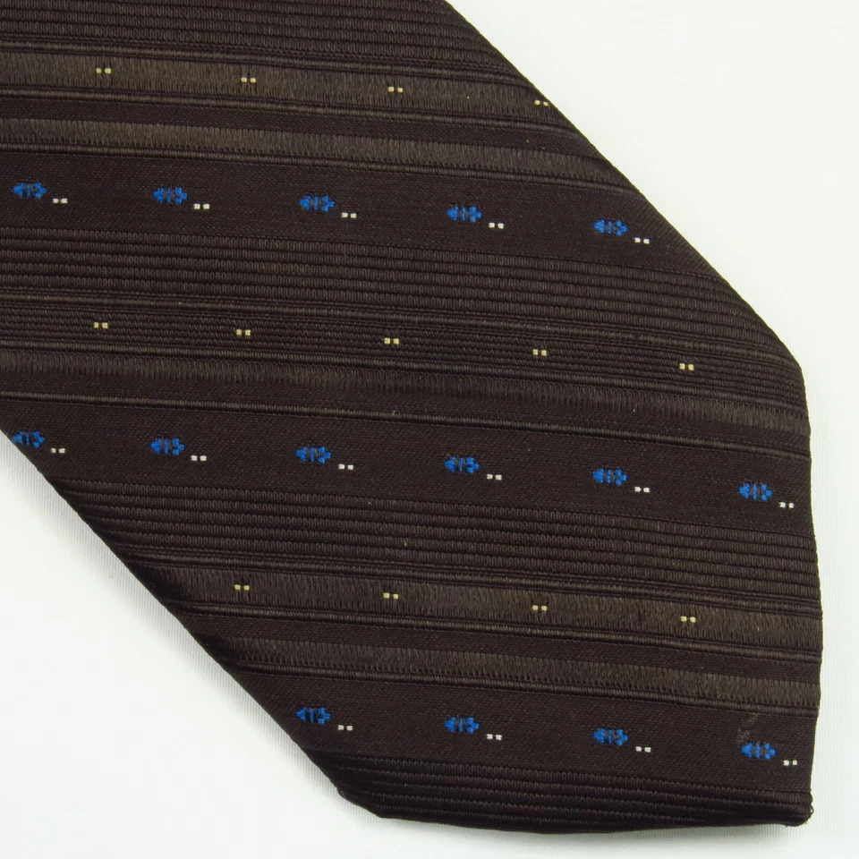 Corbata de Colección Wemlon II por Wembley Marrón Bronce Rayas Poli 54"x3" Estrecha Foto 1 de 4