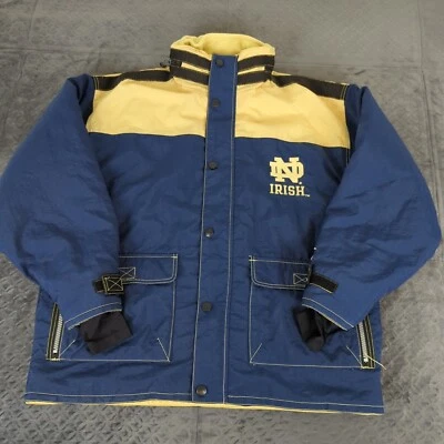 Chaqueta acolchada irlandesa de lucha Notre Dame Champion Y2K bolsillos con capucha para hombre XL Foto 1 de 4