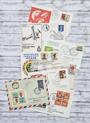 8 Stk Raketenpost Raumfahrt Air Force Oberth Gesellschaft Ganzsache Briefmarke - Bild 1 von 4