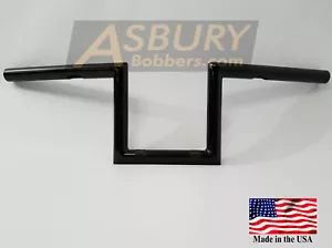Z Bars 1"D Gloss Black Narrow Lane Spliters 6" rise Handlebars - Picture 1 of 6