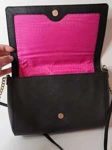 Kate Spade Black Angela Shoulder bag Pink interior w dust bag - EUC - Picture 1 of 6