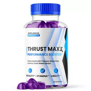 Thrust Maxx For Men Advanced Performance Formula Vitamin Supplement 60 Gummies - Picture 1 of 9