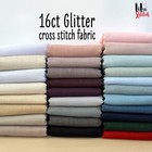 16ct Glitter Cross Stitch Fabric, 16 count spark polyester cotton Aida Evenweave