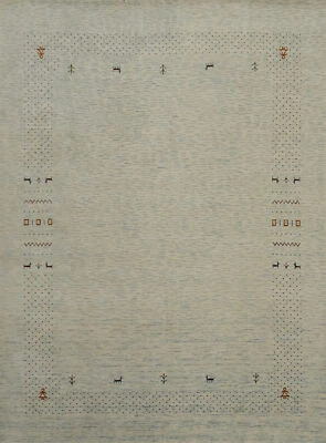 Oriental Gabbeh Indian Handmade Wool 8x10 ft for Living Room - Image 1 of 4