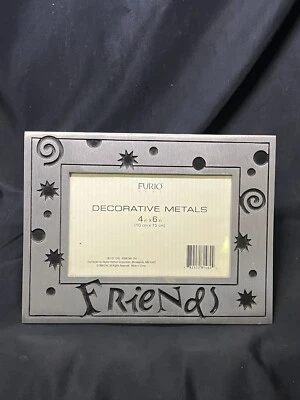 VINTAGE 1998 FURIO HOME PEWTER 4 X 6” FRIENDS Cute PICTURE FRAME ~Great Gift - Image 1 of 4