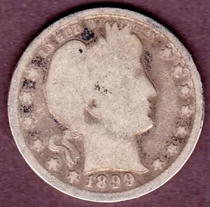 Cuarto de barbero 1899 en buen estado ~ llanta completa en ambos lados stk b-603 - Imagen 1 de 5
