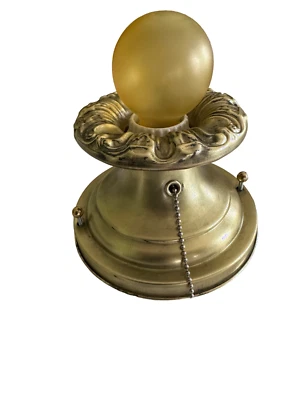 Luminária de teto antiga Art Deco, Art Nouveau, varanda vitoriana bronze original - Imagem 1 de 4