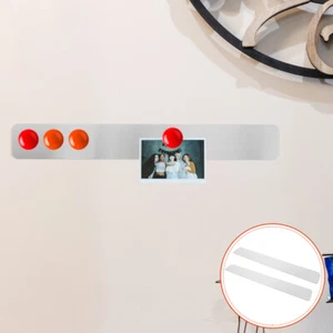 2 Pcs Photo Wall Message Board Back Adhesive Metal Strip Blackboard Strips - Picture 1 of 12