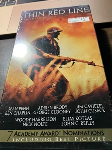 THE THIN RED LINE (1998 VHS) Sean Penn George Clooney Woody Harrelson Rated R - Imagen 1 de 2