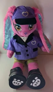 Juguete suave de peluche Build a Bear Honey Girls Pink Bunny Rabbit con atuendo usado - Imagen 1 de 7