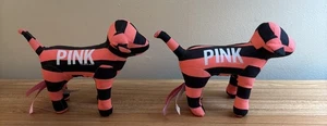 VICTORIA SECRET PINK LOVE COLLECTIBLE PLUSH DOG CORAL PRE-OWNED - Picture 1 of 8