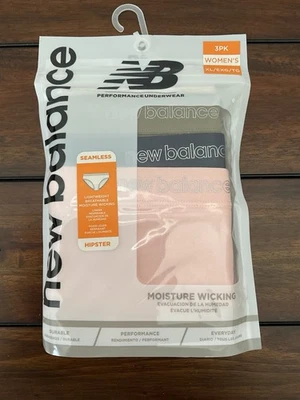 Paquete de 3 ropa interior de rendimiento New Balance Hipster para mujer talla XL Foto 1 de 2