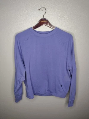 On Mujer Pullover Movimiento Cuello Redondo Camisa Sudadera Pequeña Púrpura Activa JJ Foto 1 de 4