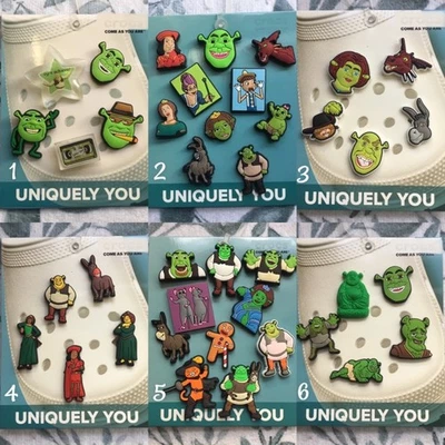 Crocs Handmade jibbitz 5-10pc Shrek Donkey Fiona puss in boots shoe charms Set - Image 1 of 4