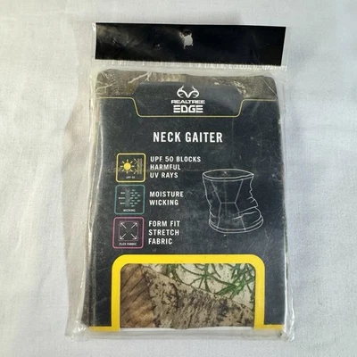 Realtree Edge Neck Gaiter Camouflage UPF 50 Moisture Wicking Form Fit Stretch - Image 1 of 2
