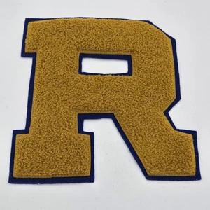 Vintage Letterman Patch Letter R GOLD - Picture 1 of 3