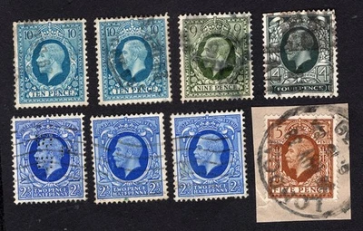 Марки Великобритании 1934 года (набор) SG#443-8 б/у CV=39$ - Изображение 1 из 2