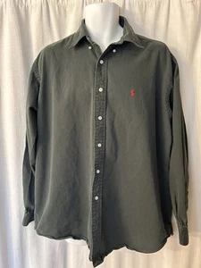 Shirt: ralph lauren button down blue label oxford blaire large - Picture 1 of 5