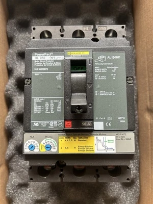 Schneider Square D 50 Amp 3 Pole HL36050M72  Circuit Breaker 600v - Image 1 of 4