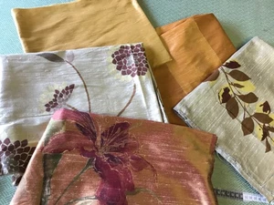 100% PURE SILK DUPION FABRIC REMNANTS silk bundle for crafts 5 pieces - Picture 1 of 4