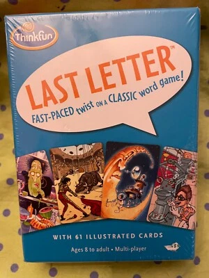 Think Fun Last Letter Game Word Illustrated Cards Car Trip Travel Age 8+ NEW - Image 1 of 2