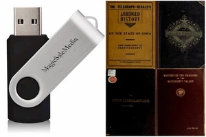104 Old Books on Iowa History Genealogy Ancestry Family Records Vol.3 on USB - Imagen 1 de 13