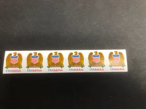 2603a .10 Eagle And Shield  Plate Number 11111 Strip Of 6 Superb NH - Picture 1 of 5
