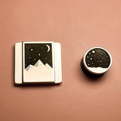 New Starry Sea Sky Brass Hot Shoe Cover Camera Shutter Button For Fujifilm Nikon - Image 1 of 4