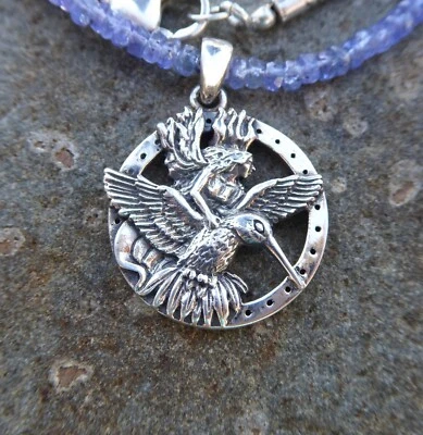 Jody Bergsma Hummingbird Fairy 925 Sterling Silver, Pendant Only - Image 1 of 4