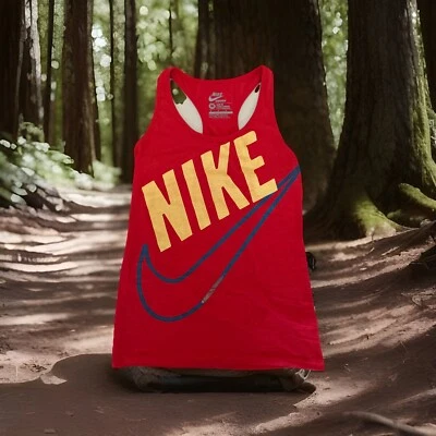 NIKE SPORTSWEAR Майка женщин M SlimFit красный графический проверить Avtive - Изображение 1 из 4