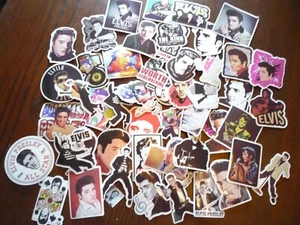 ELVIS PRESLEY AUFKLEBER!!--SUPER POSTEN VON 50!--ABZIEHBAR -SAMMELALBUM GRÖßEN-VIELE VERWENDUNGEN - Bild 1 von 2